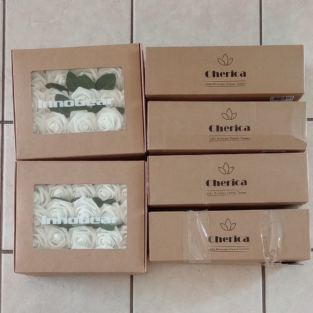 InnoGear Artificial White Roses